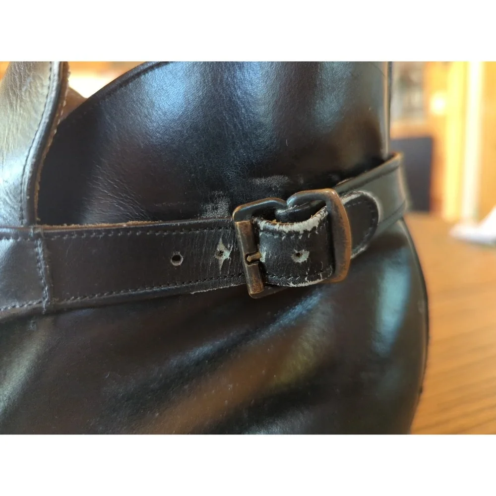 Vintage CHURCH'S CHEANEY Black Monk Strap Boots US Size 9 Made in England